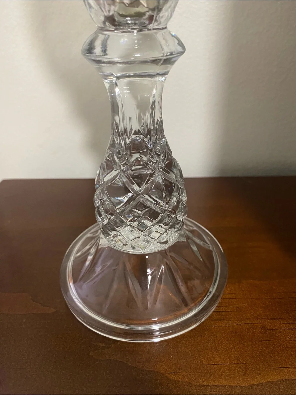 Clear Glass Decorative Hurricane Lamp with Textured Bowl